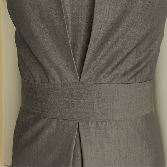 MARLOWE Made in Italy Wool Tailored Suiting Dress Round Neck Grey Short Sleeve - Picture 7 of 16